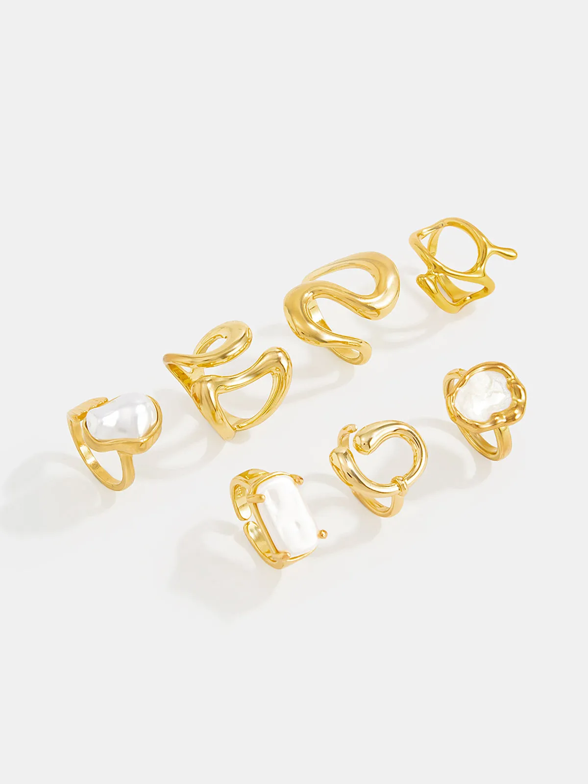 7PCS Irregular Pearl Ring Set sold by COMMENSE product image thumbnail 3