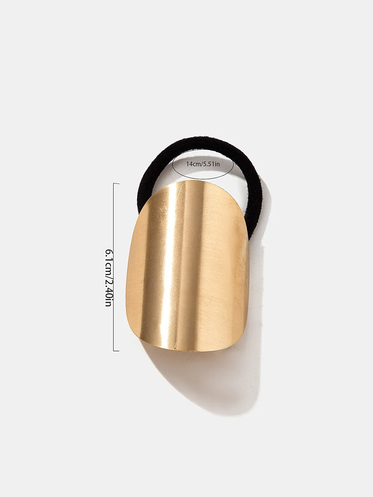 Minimalist Metallic Oval Ponytail Hair Clip sold by COMMENSE product image thumbnail 2