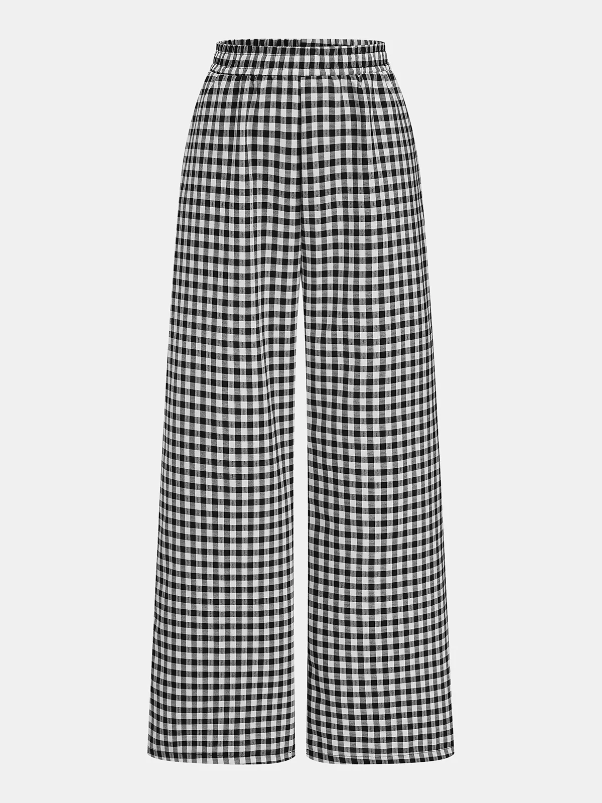 Gingham Cotton Lace Trim Cami Top & Pants Set sold by COMMENSE product image thumbnail 4