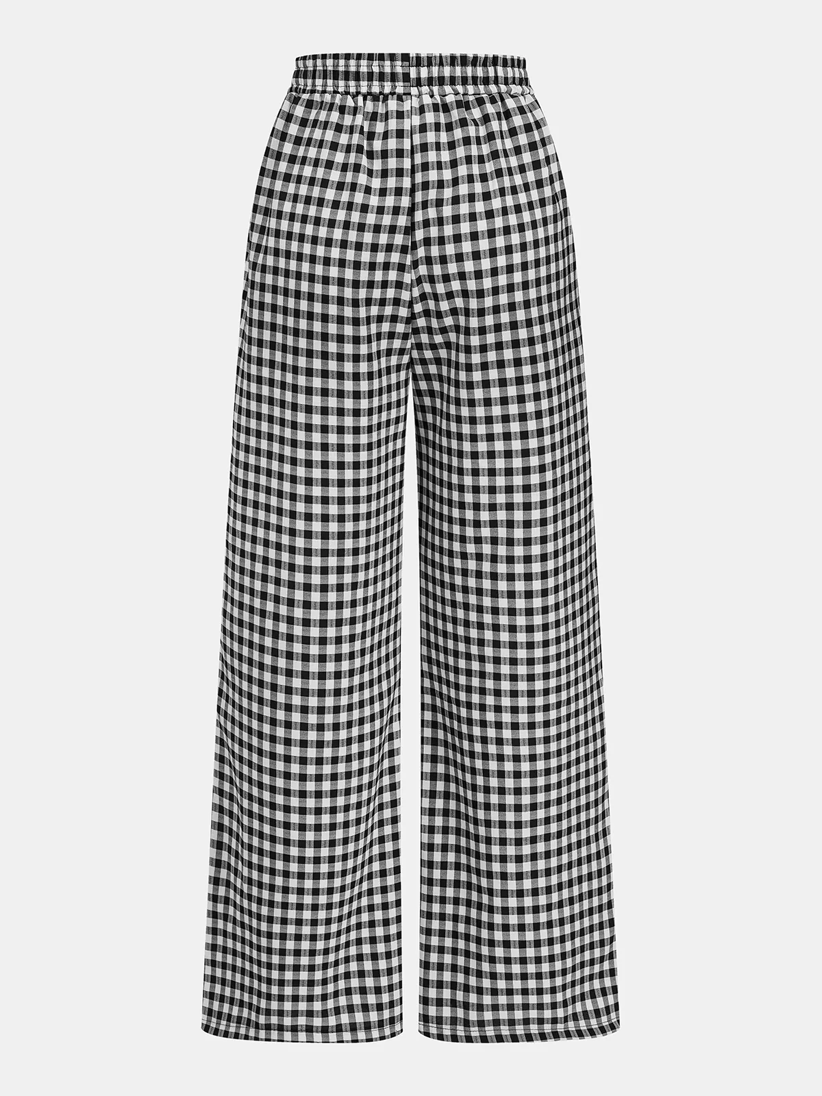 Gingham Cotton Lace Trim Cami Top & Pants Set sold by COMMENSE product image thumbnail 5