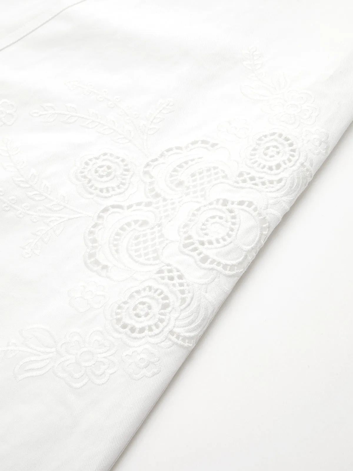 Eyelet Embroidery Belted Square Neck Maxi Dress sold by COMMENSE product image thumbnail 5