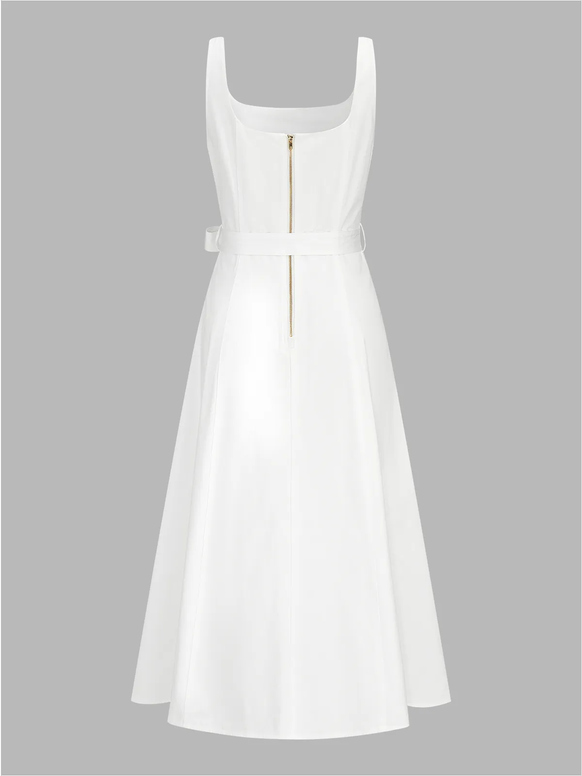 Eyelet Embroidery Belted Square Neck Maxi Dress sold by COMMENSE product image thumbnail 2