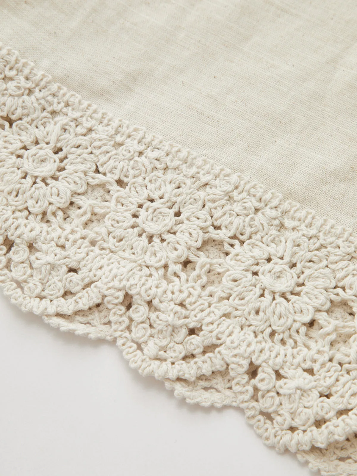 Cotton Linen Lace Trim Two-Piece Pants Set sold by COMMENSE product image thumbnail 3
