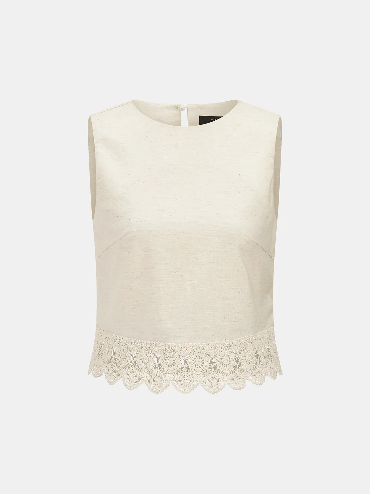 Cotton Linen Lace Trim Two-Piece Pants Set sold by COMMENSE product image thumbnail 4