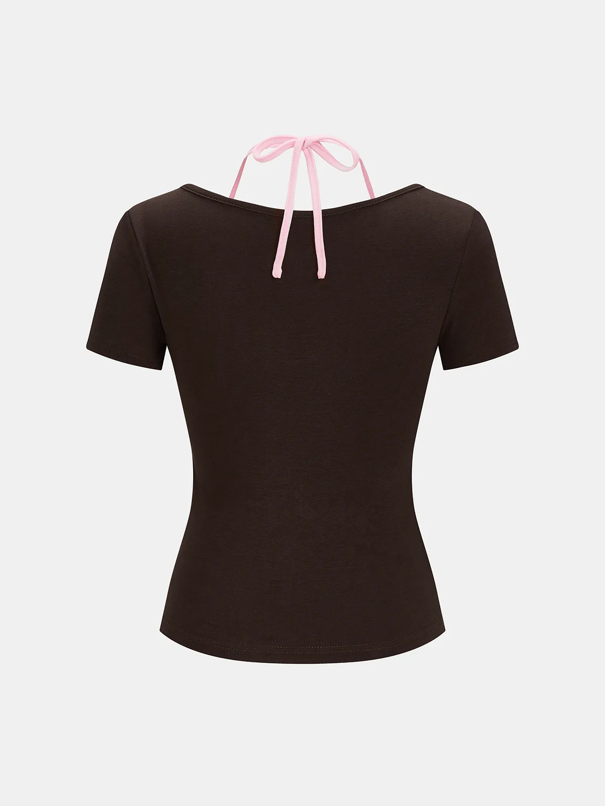 2 in 1 Color Block Halter Ruched Top sold by COMMENSE product image thumbnail 3
