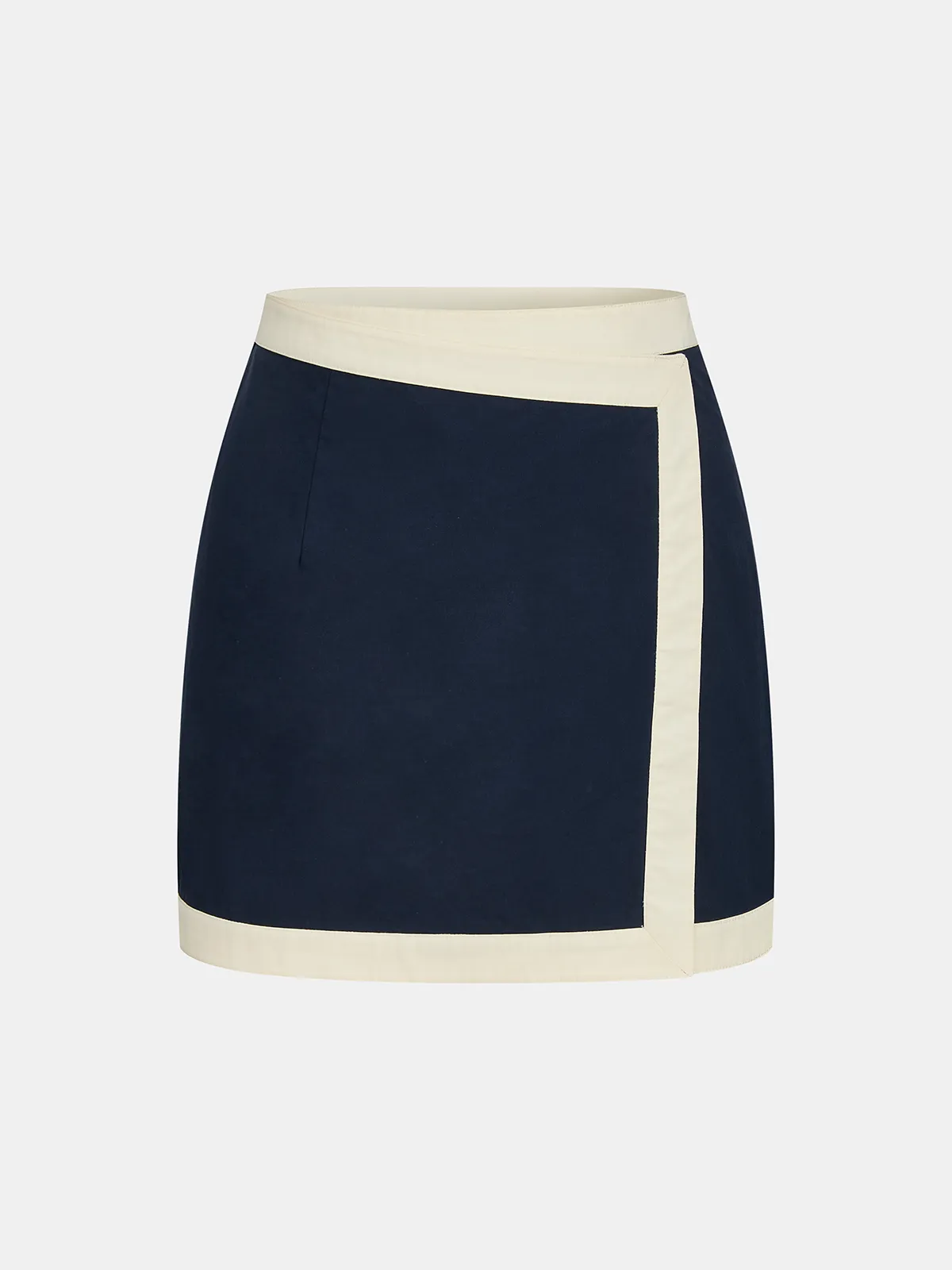 Cotton Contrast Trim Two Piece Skirt Set sold by COMMENSE product image thumbnail 5