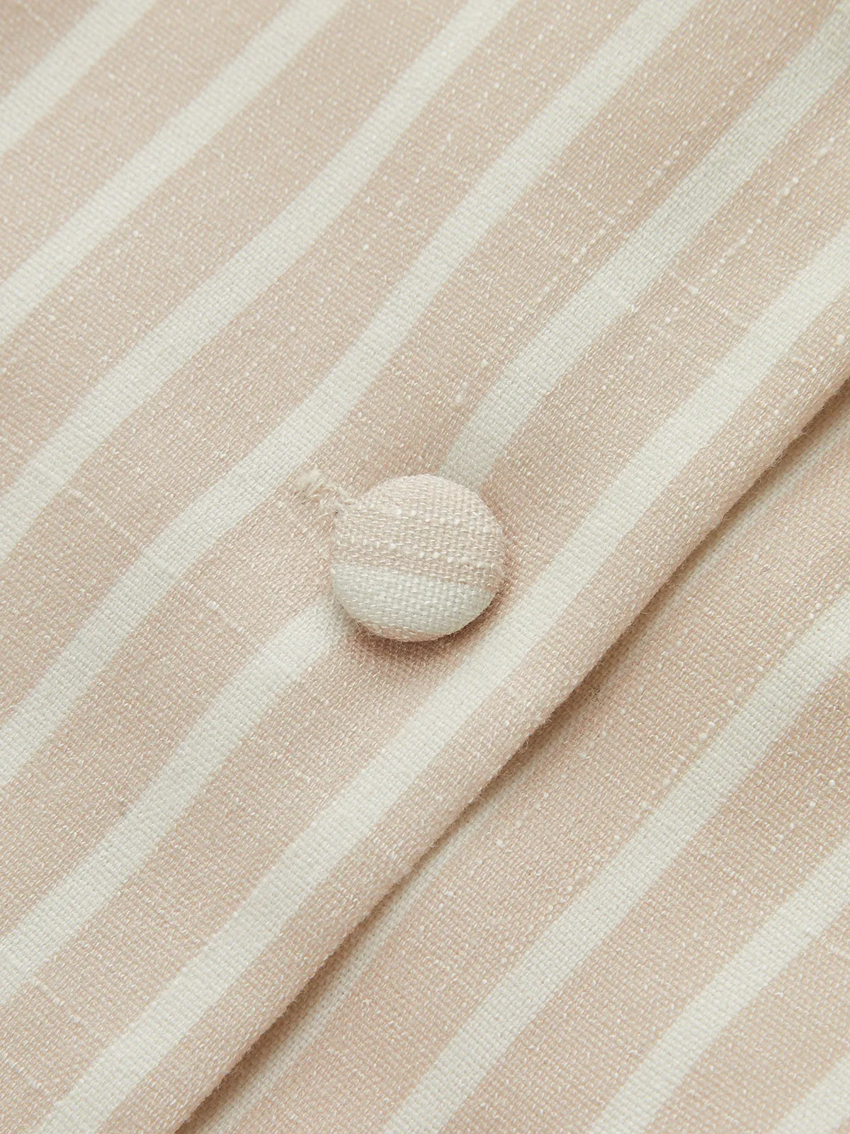 Lace-Up Back Striped Button Front Mini Dress sold by COMMENSE product image thumbnail 4