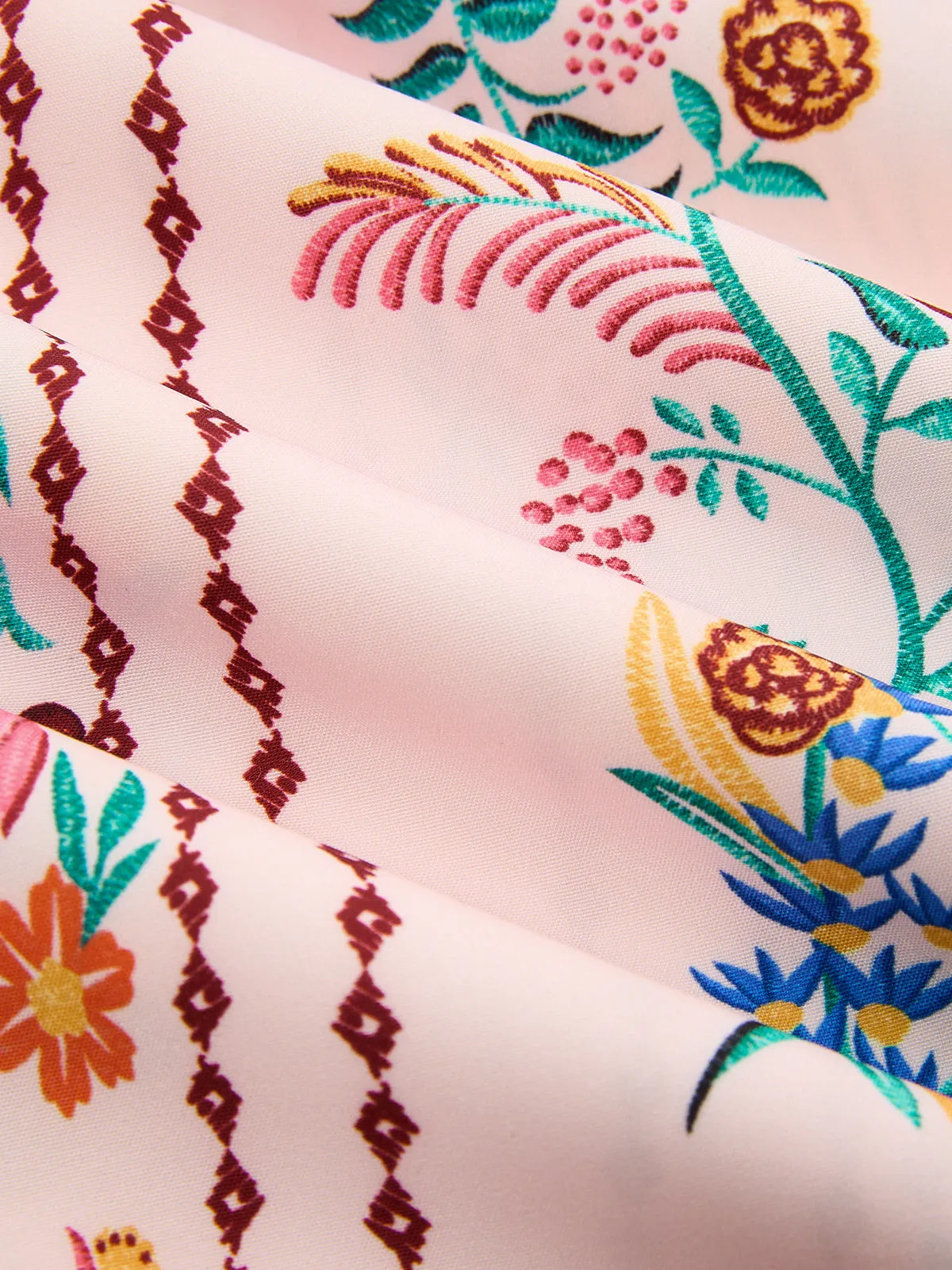 Floral Print Pearl Strap Maxi Dress sold by COMMENSE product image thumbnail 3