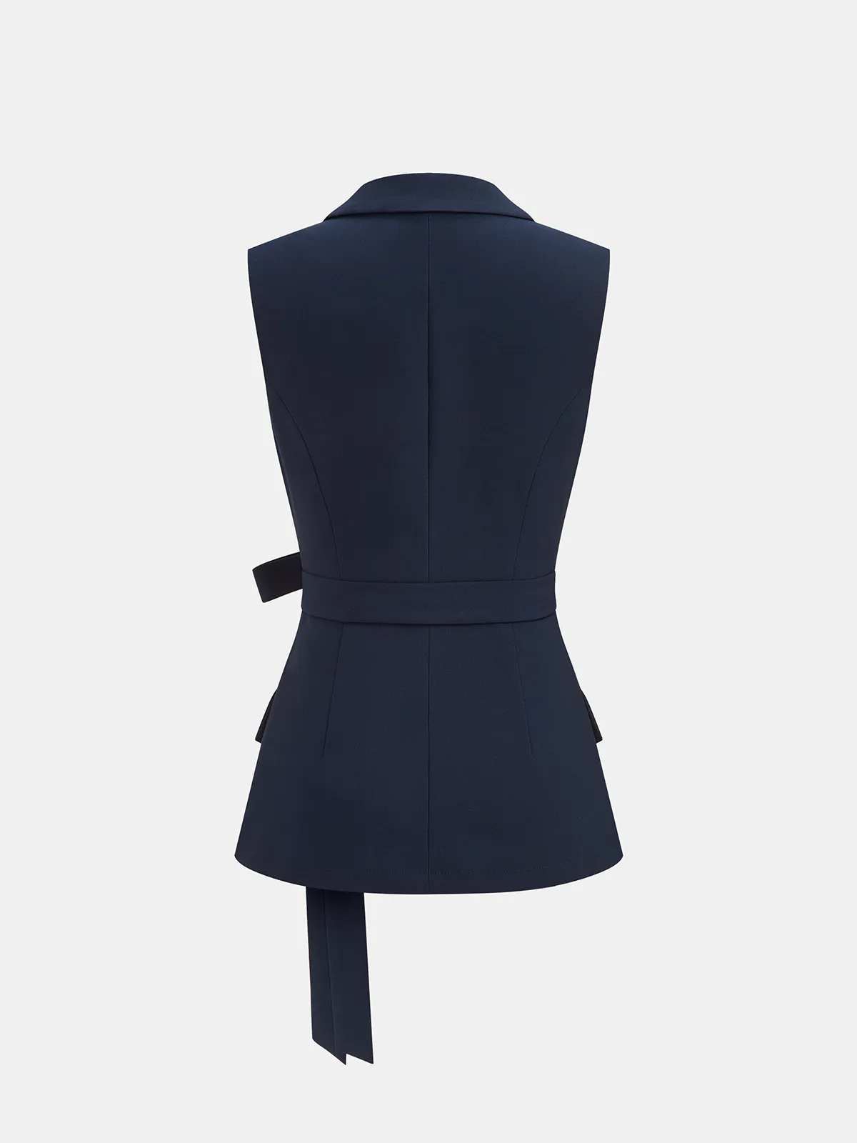 Belted Sleeveless Blazer & Shorts Set sold by COMMENSE product image thumbnail 4