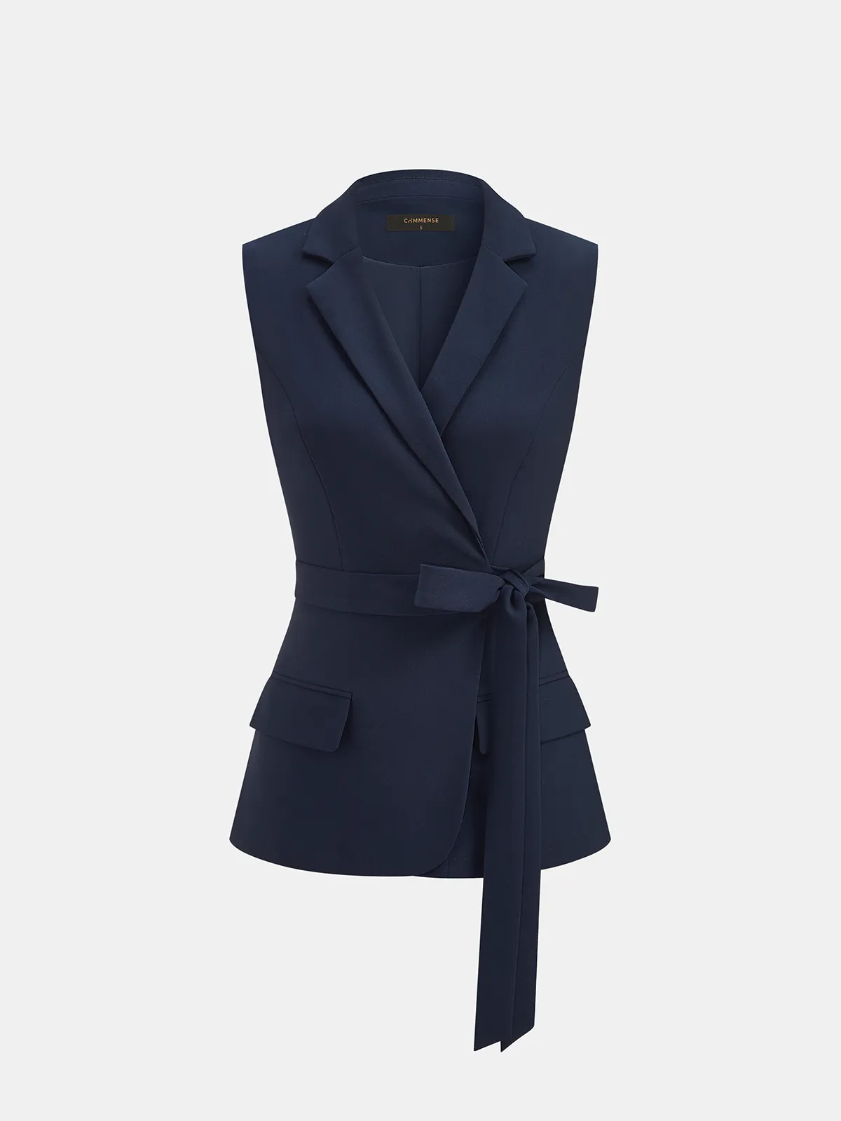 Belted Sleeveless Blazer & Shorts Set sold by COMMENSE product image thumbnail 3