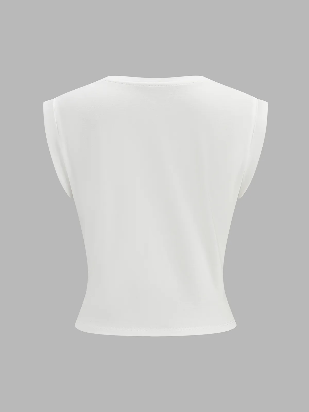 Cotton Twisted Cropped Sleeveless Top sold by COMMENSE product image thumbnail 2
