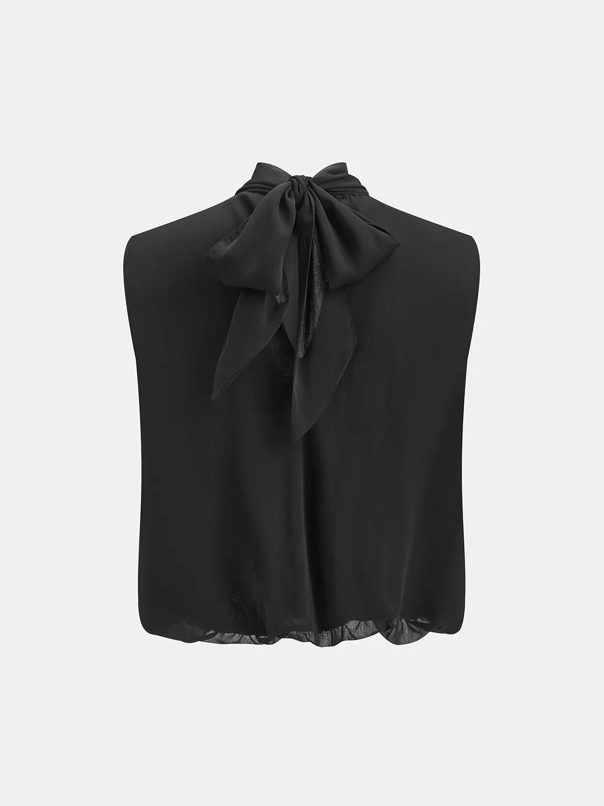 Sheer Chiffon Mock Neck Sleeveless Blouse sold by COMMENSE product image thumbnail 2