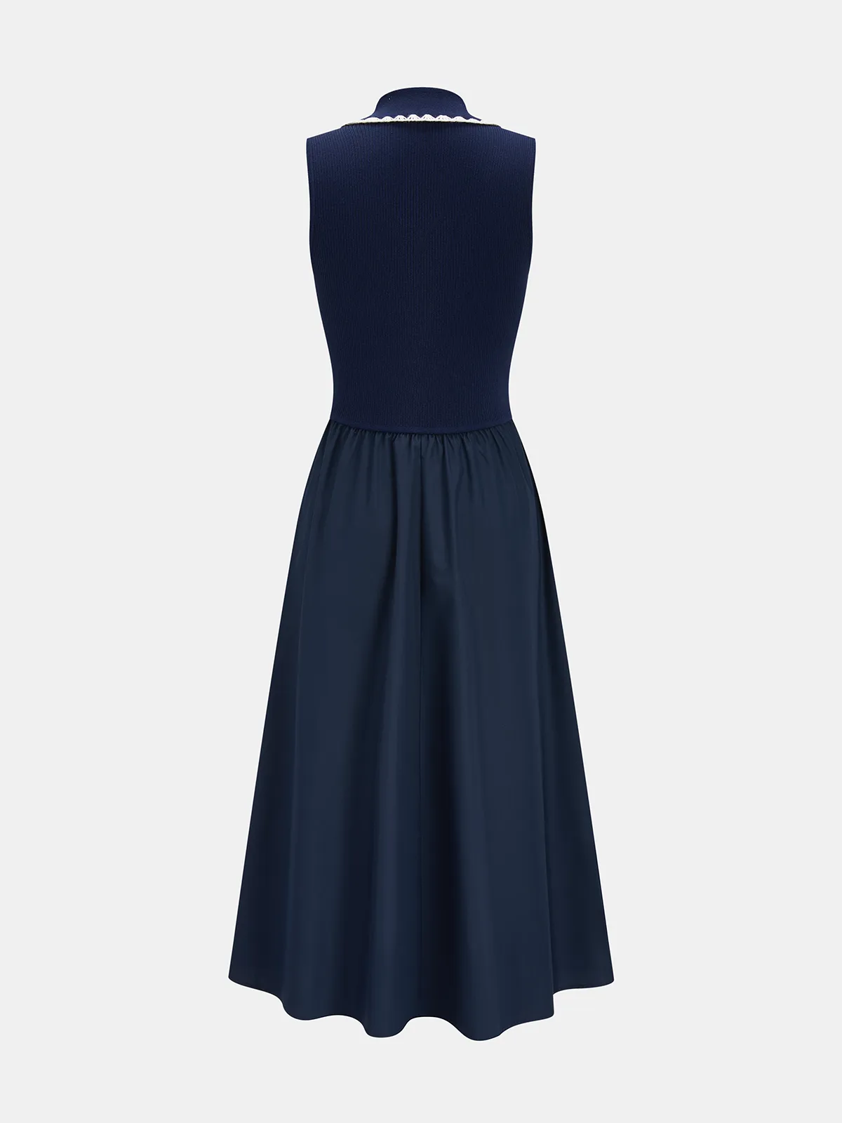 Sleeveless Collared Pocketed Maxi Dress sold by COMMENSE product image thumbnail 3