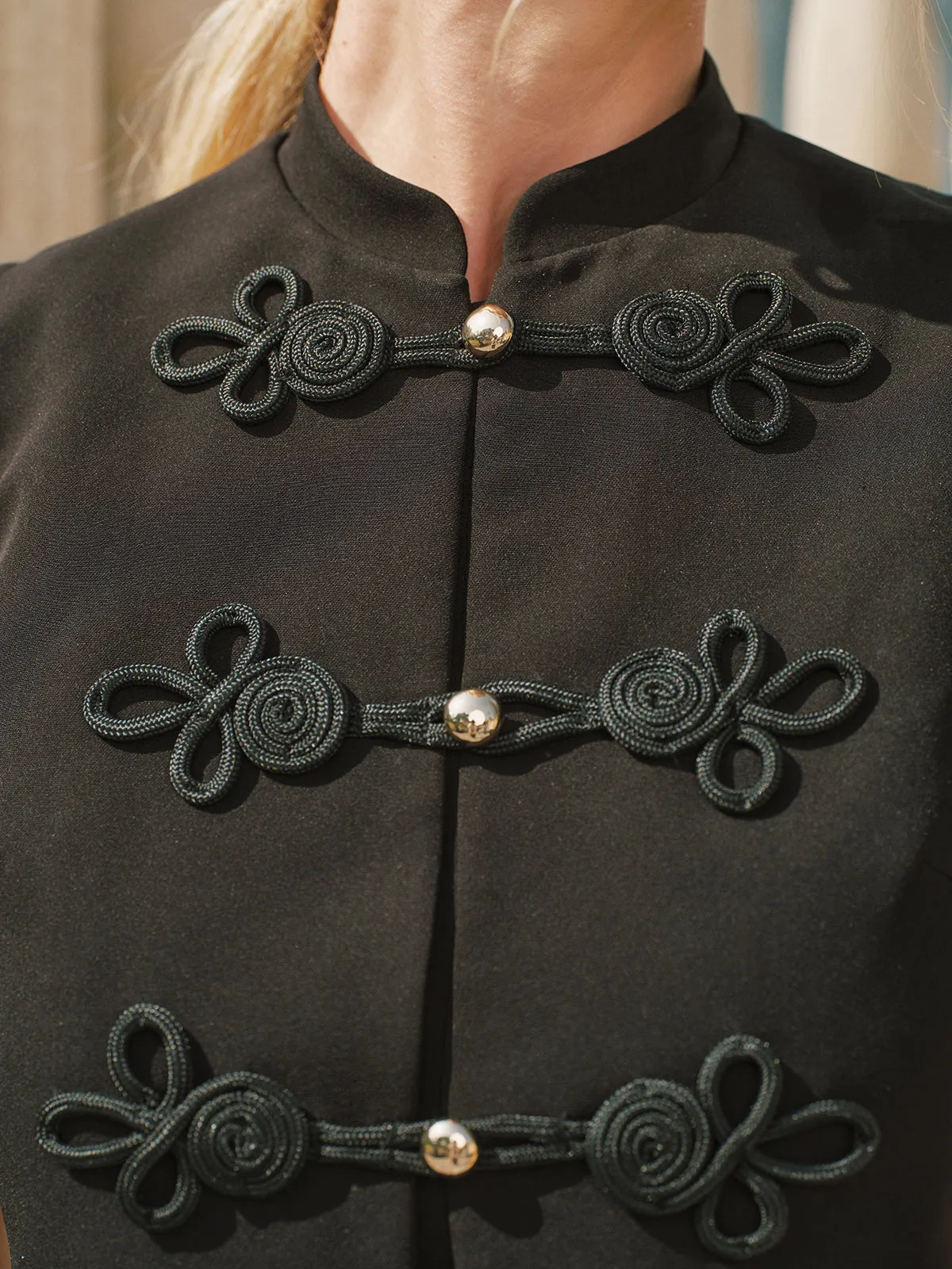 Mandarin Collar Chinese Knot Vest sold by COMMENSE product image thumbnail 5