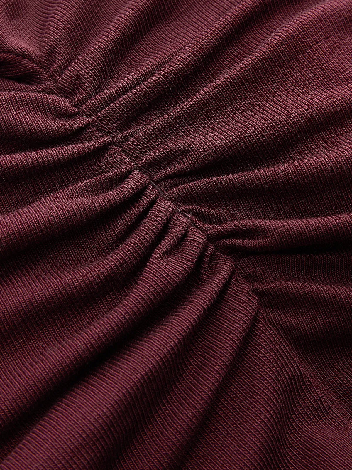 Mock Neck Ruched Half-Sleeve Top sold by COMMENSE product image thumbnail 5