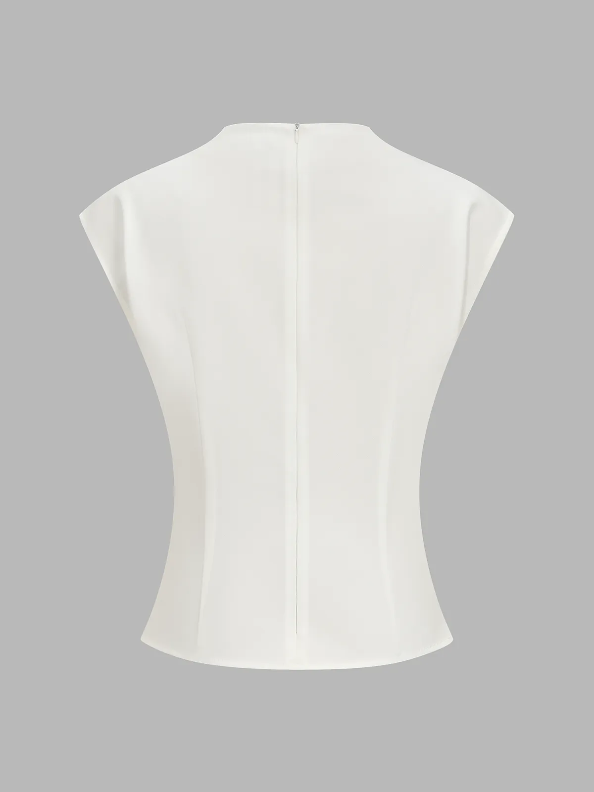 Mock Neck Sleeveless Asymmetrical Hem Blouse sold by COMMENSE product image thumbnail 3