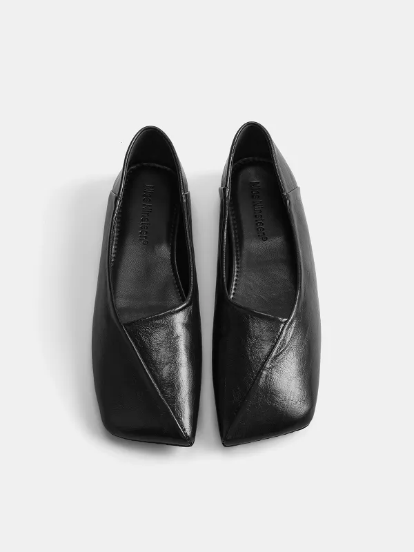 Square Toe Casual Flat Shoes made by COMMENSE