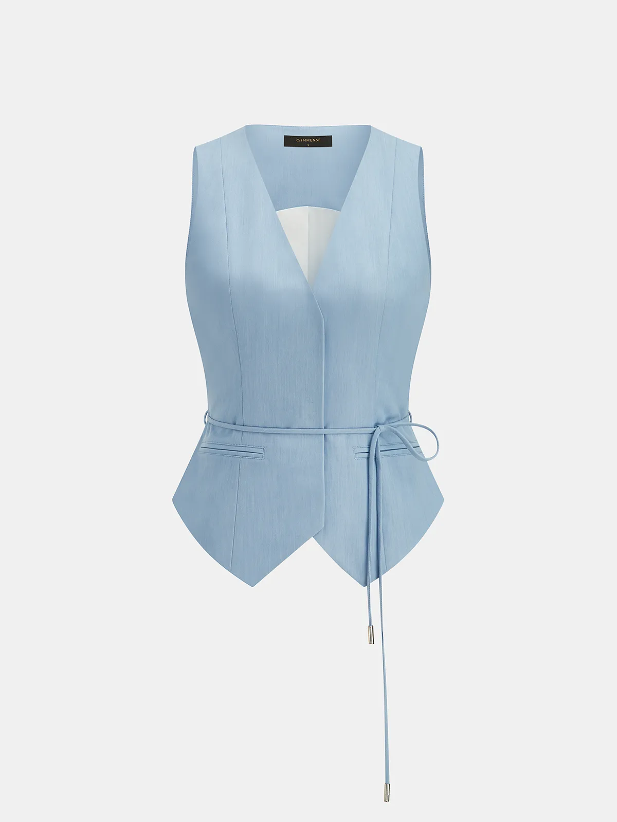 Belted Tailored Vest & Pleated Pants Set sold by COMMENSE product image thumbnail 2