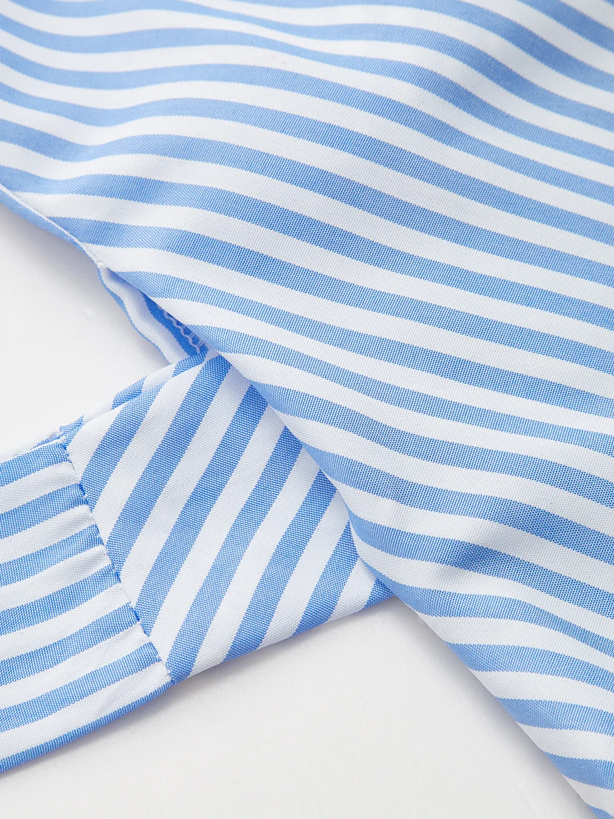 Striped Sleeveless Wrap Blouse sold by COMMENSE product image thumbnail 4