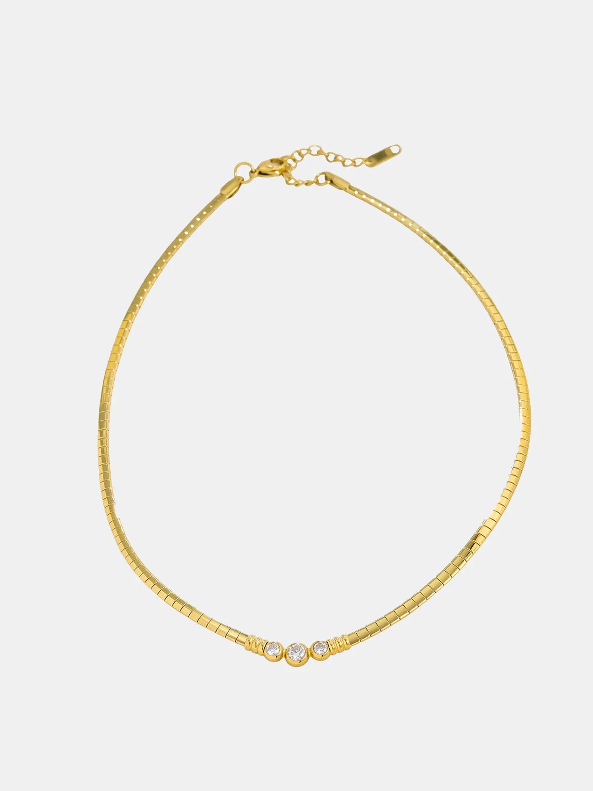 Minimalist Diamond Omega Chain Necklace sold by COMMENSE product image thumbnail 2