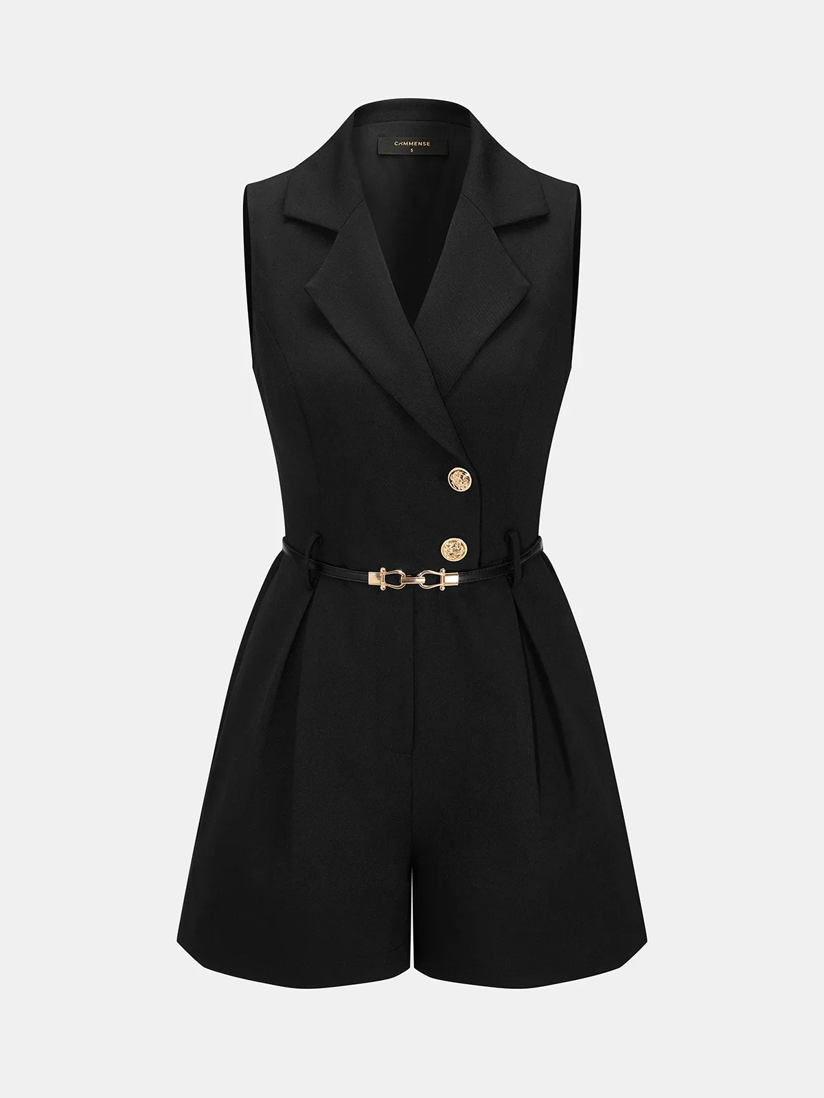Belted Sleeveless Blazer Romper sold by COMMENSE product image thumbnail 2