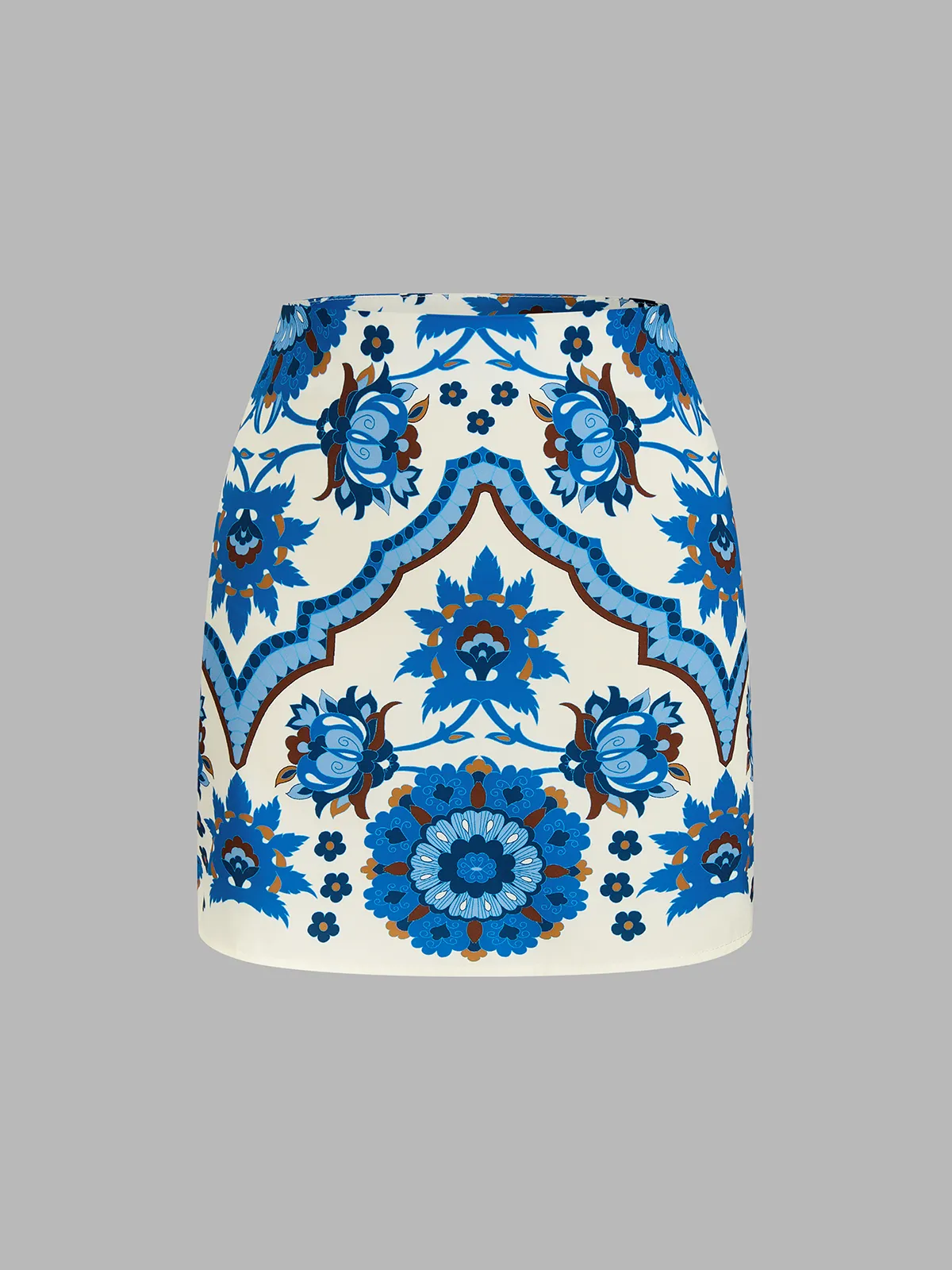 Floral Print Sleeveless Top & Mini Skirt Set sold by COMMENSE product image thumbnail 5