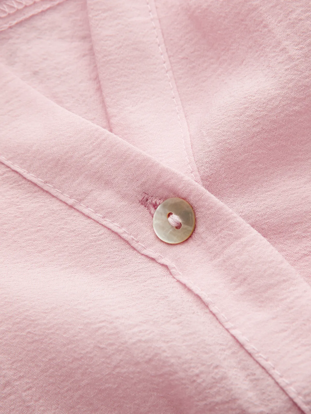 Cropped V Neck Button Front Blouse sold by COMMENSE product image thumbnail 3