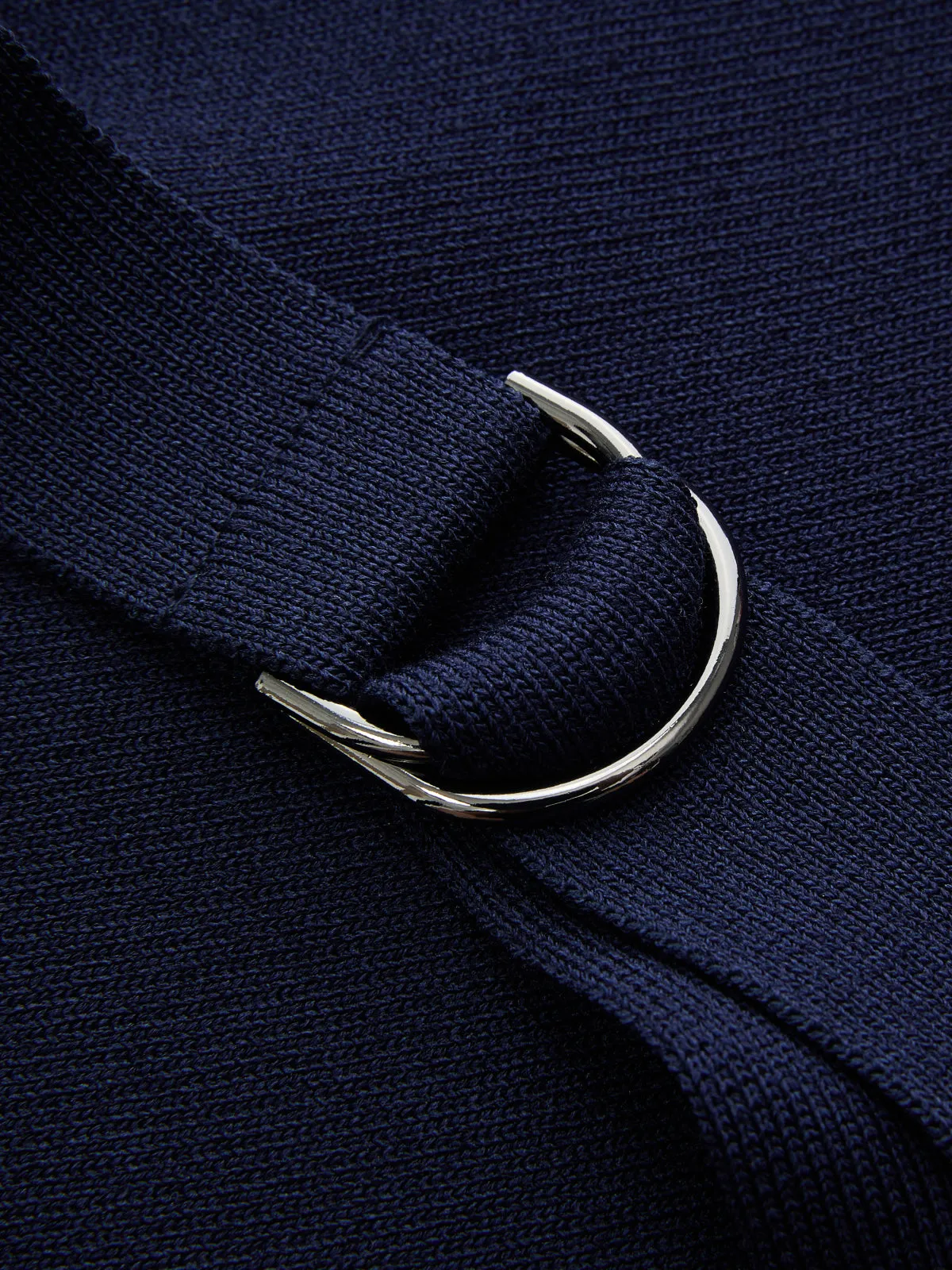 Buckle Detail Contrast Trim Knit Vest sold by COMMENSE product image thumbnail 3