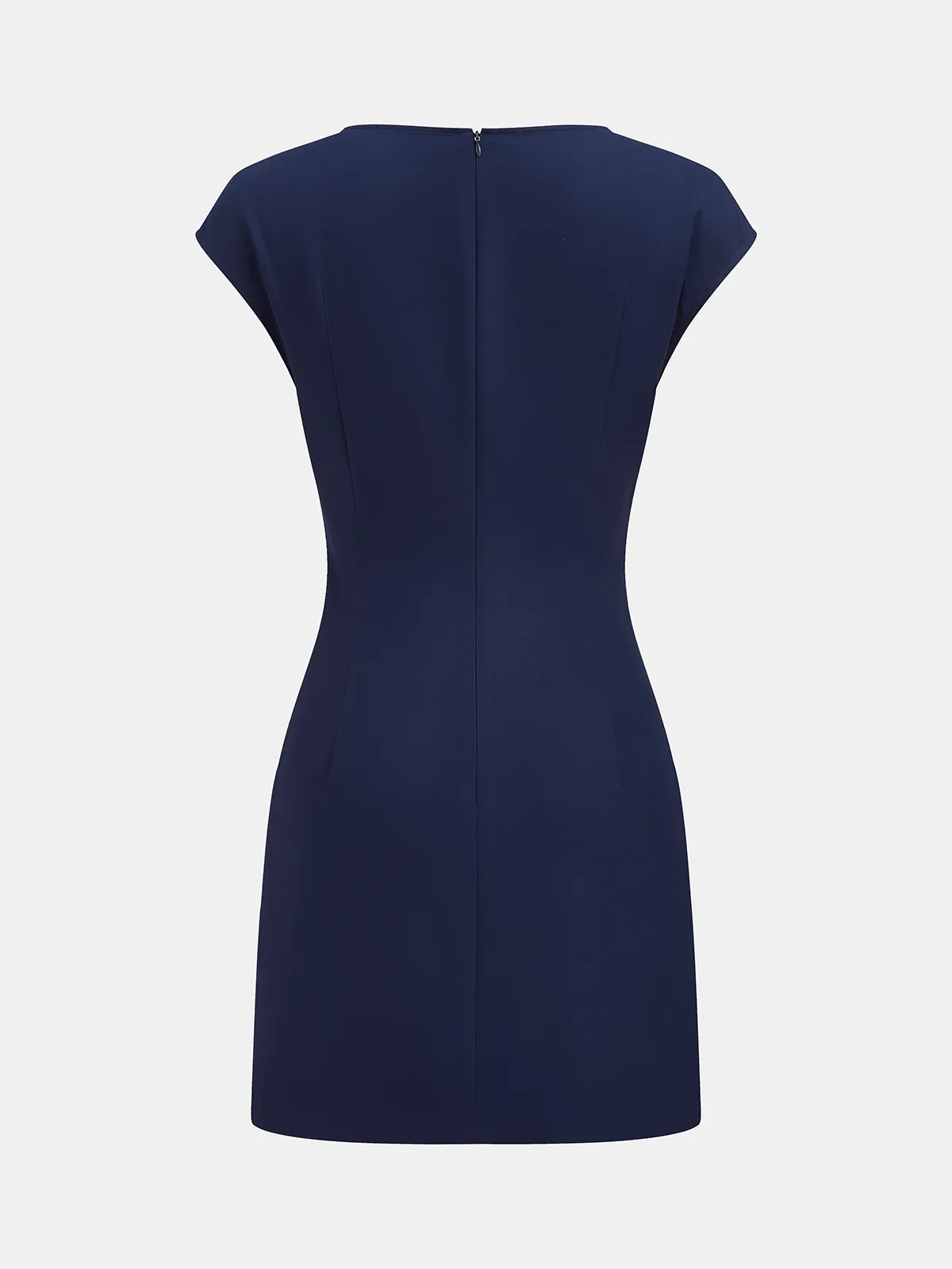 Cap-Sleeve Ruched Mini Sheath Dress sold by COMMENSE product image thumbnail 3