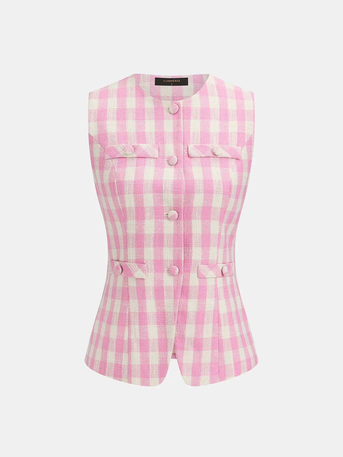 Gingham Sleeveless Vest & Shorts Set sold by COMMENSE product image thumbnail 3