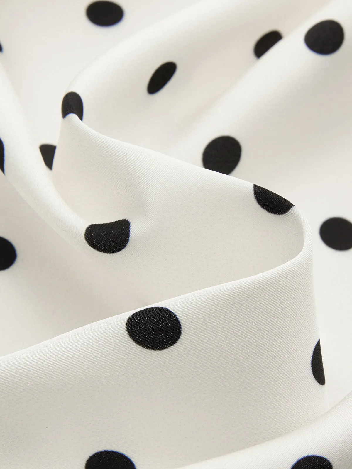 Polka Dot Sleeveless Belted Maxi Dress sold by COMMENSE product image thumbnail 3