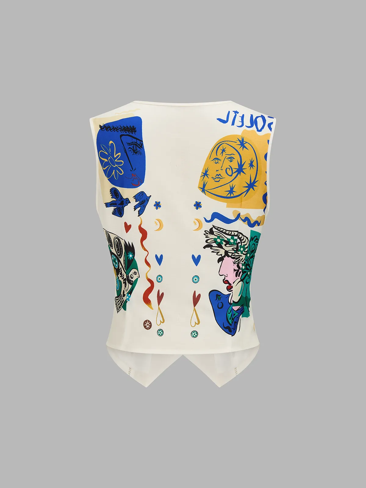 Abstract Art Print Vest & Shorts Set sold by COMMENSE product image thumbnail 4