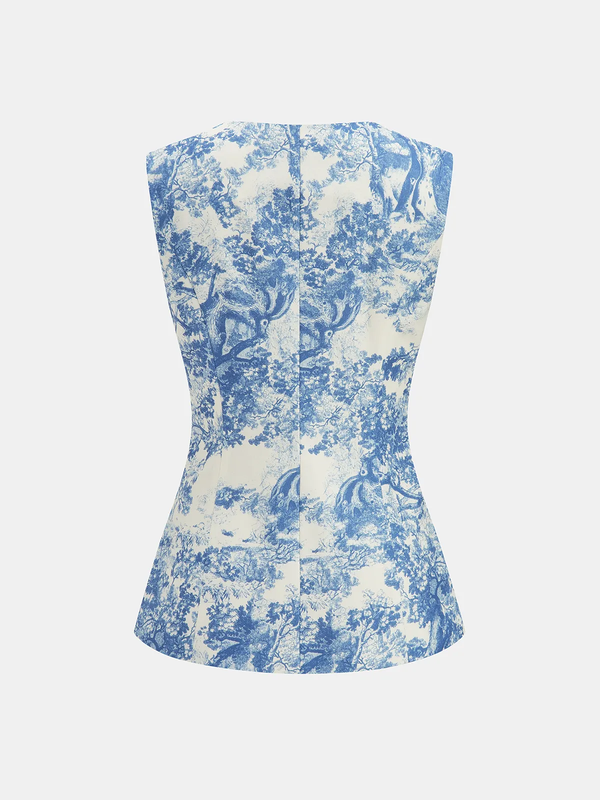 Toile Print Vest & Wide-Leg Pants Set sold by COMMENSE product image thumbnail 3
