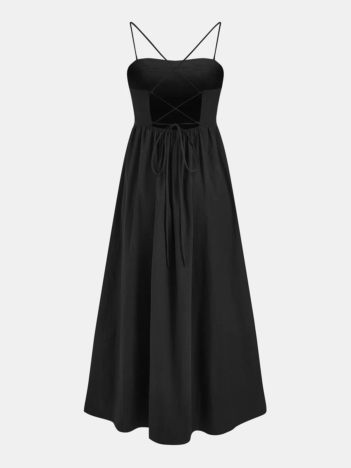 Cotton-Blend Embroidered Floral Midi Cami Dress sold by COMMENSE product image thumbnail 3