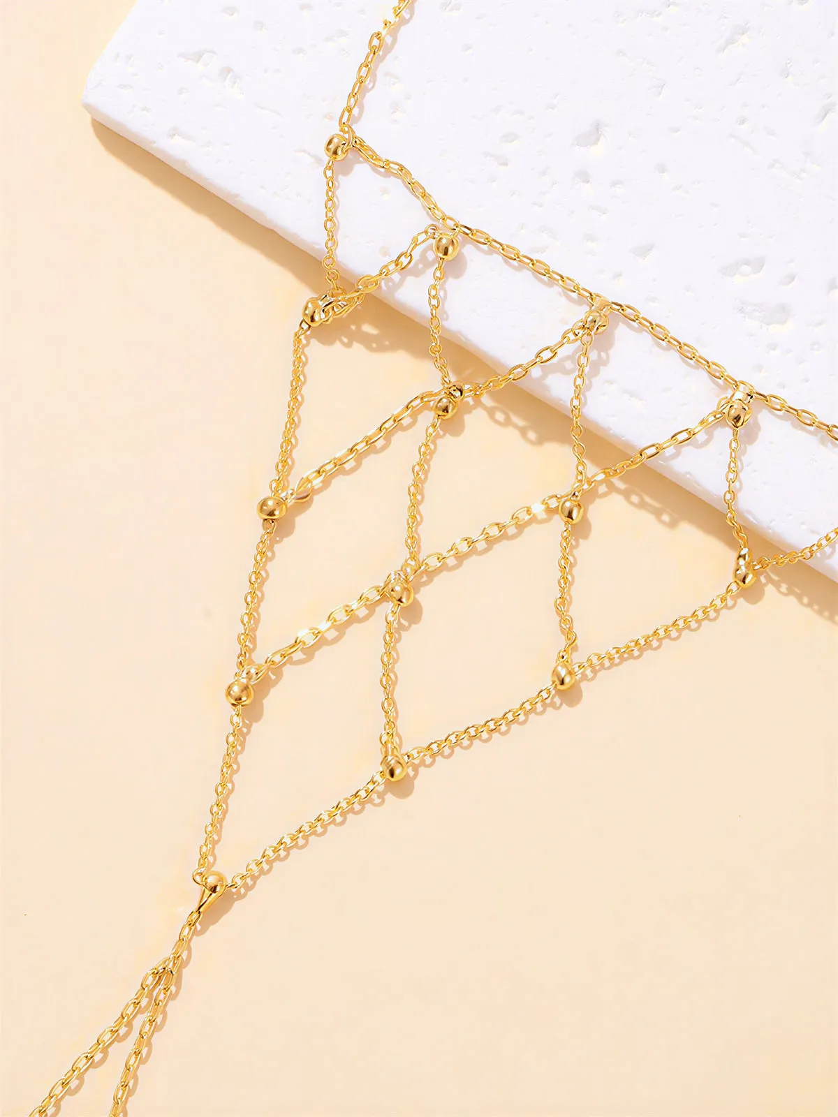 Fishnet Mesh Hand Finger Bracelet sold by COMMENSE product image thumbnail 3