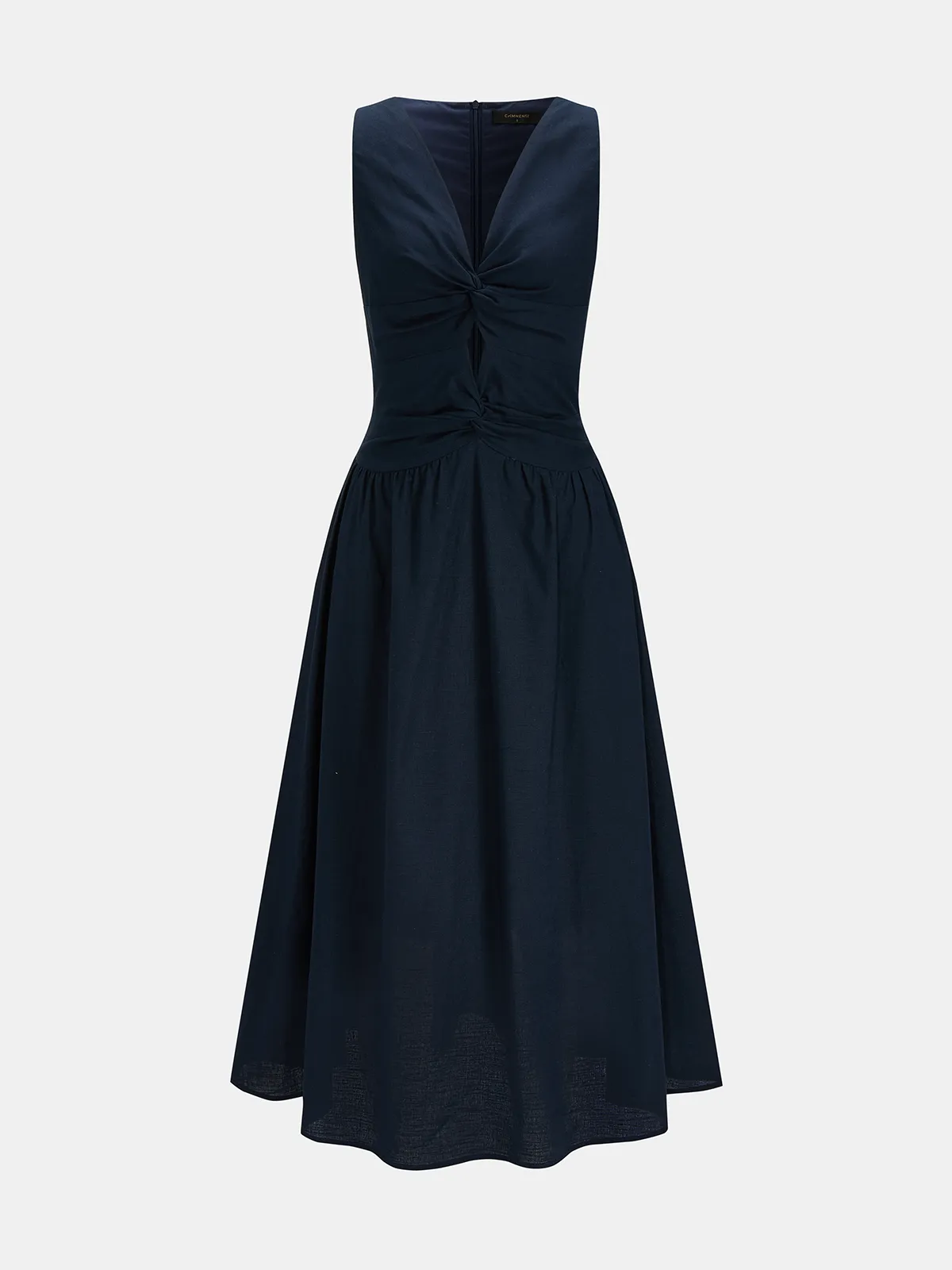 Sleeveless Twisted Cotton Linen Maxi Dress sold by COMMENSE product image thumbnail 2