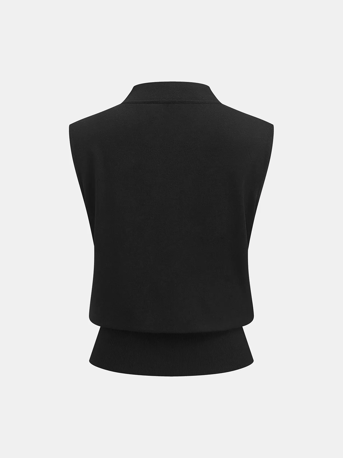 Mandarin Collar Keyhole Toggle Sweater Vest sold by COMMENSE product image thumbnail 2