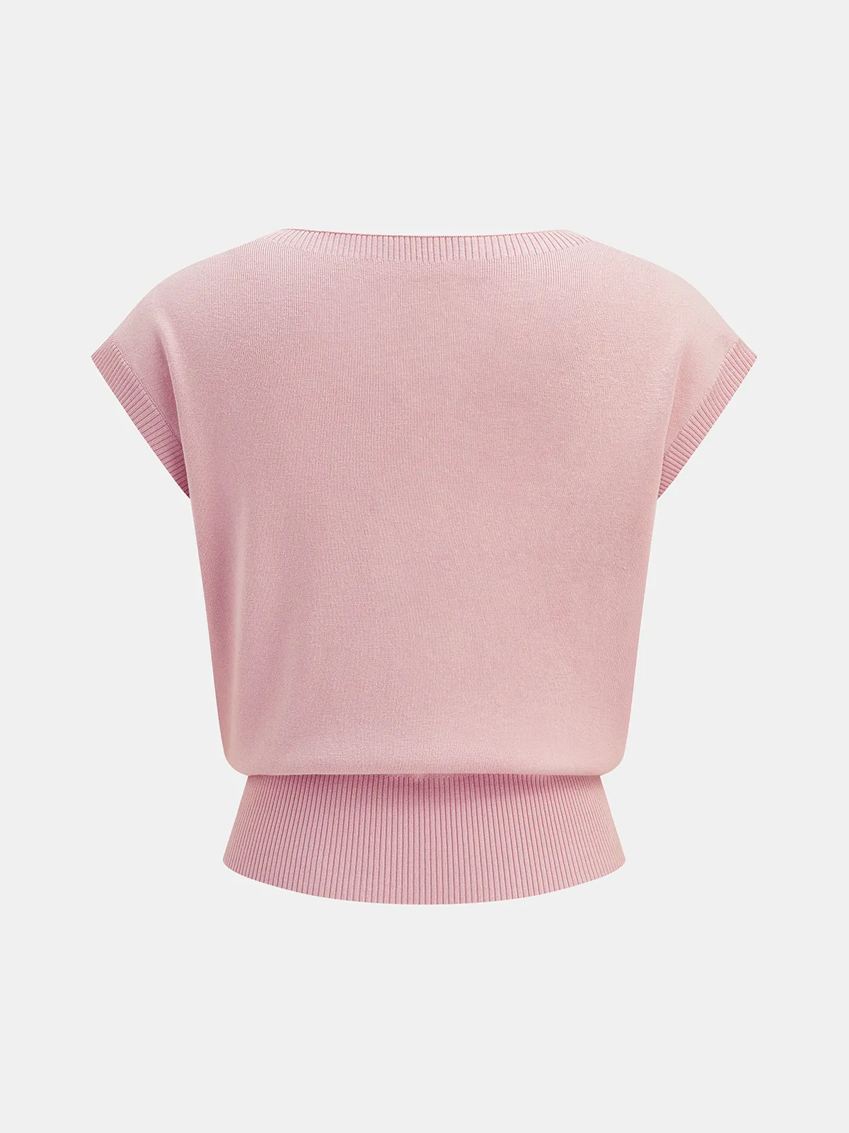 Abstract Applique Sleeveless Knit Top sold by COMMENSE product image thumbnail 3