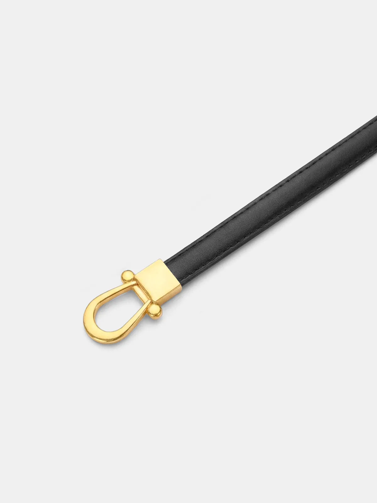Thin Leather Metal Buckle Waist Belt sold by COMMENSE product image thumbnail 2