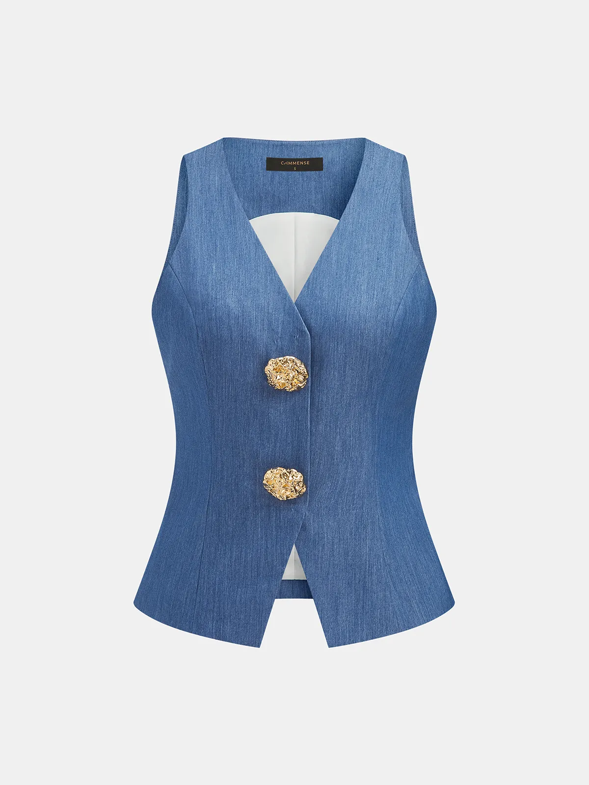 Tailored Buttoned Vest & Wide-Leg Pants Set sold by COMMENSE product image thumbnail 3