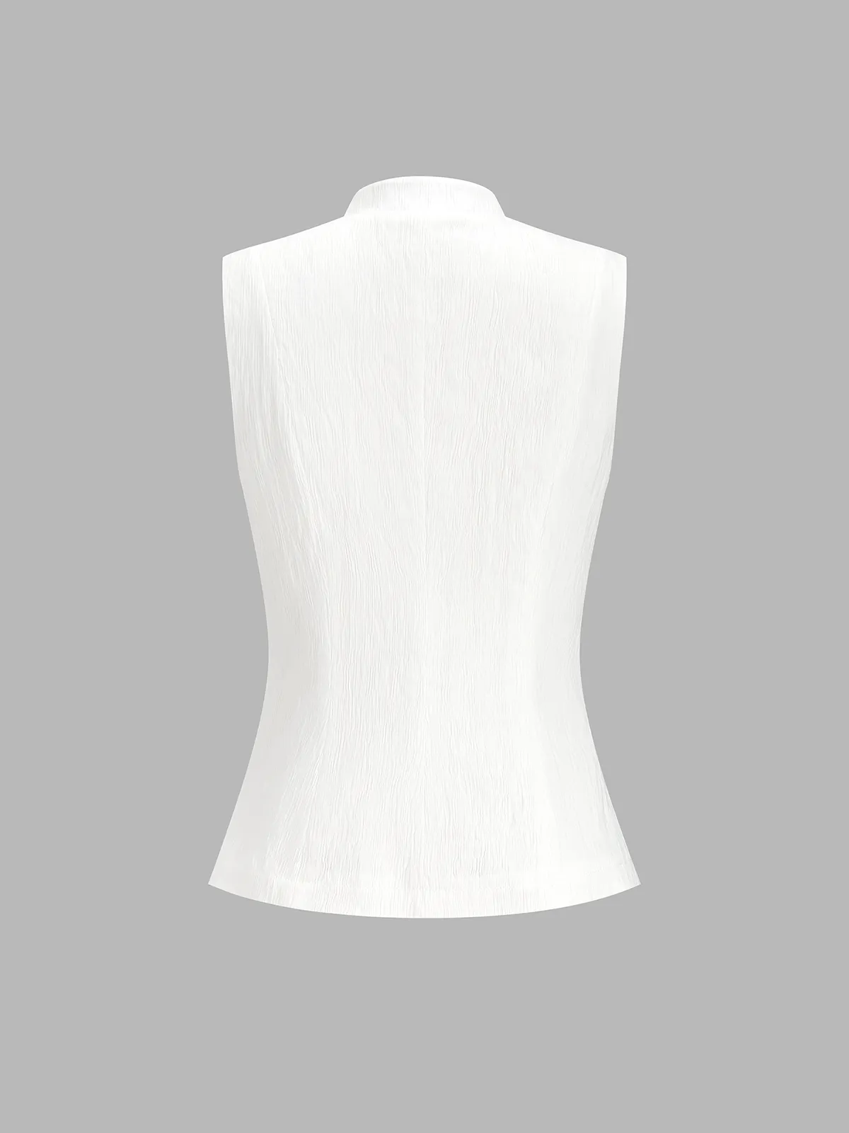 Mandarin Collar Frog Button Sleeveless Blouse sold by COMMENSE product image thumbnail 3