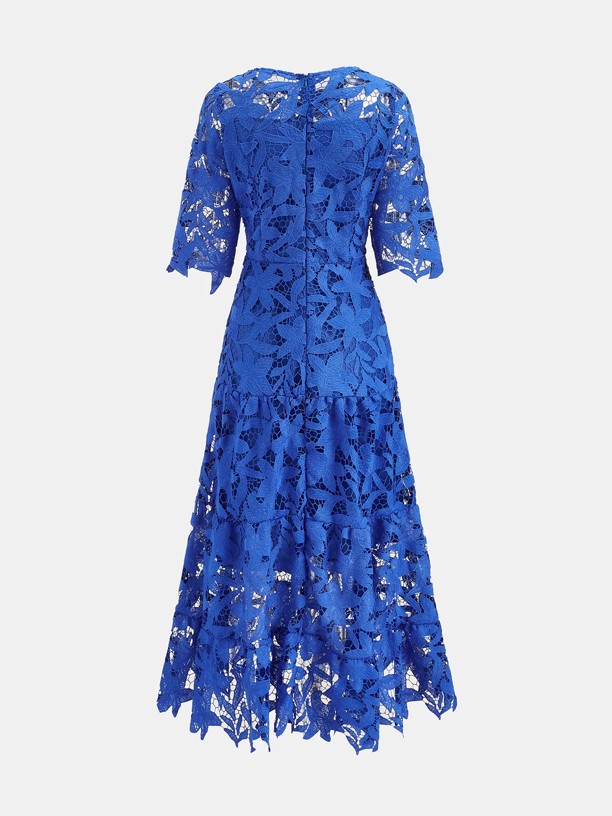 Guipure Lace Elbow Sleeve Midi Dress sold by COMMENSE product image thumbnail 2