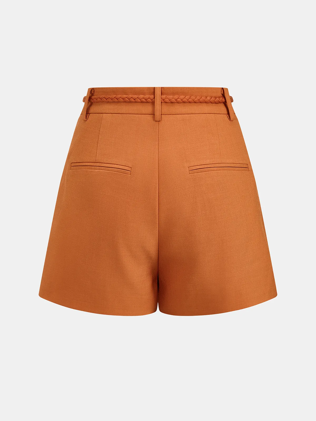 High-Waist Pleated Belted Shorts sold by COMMENSE product image thumbnail 2