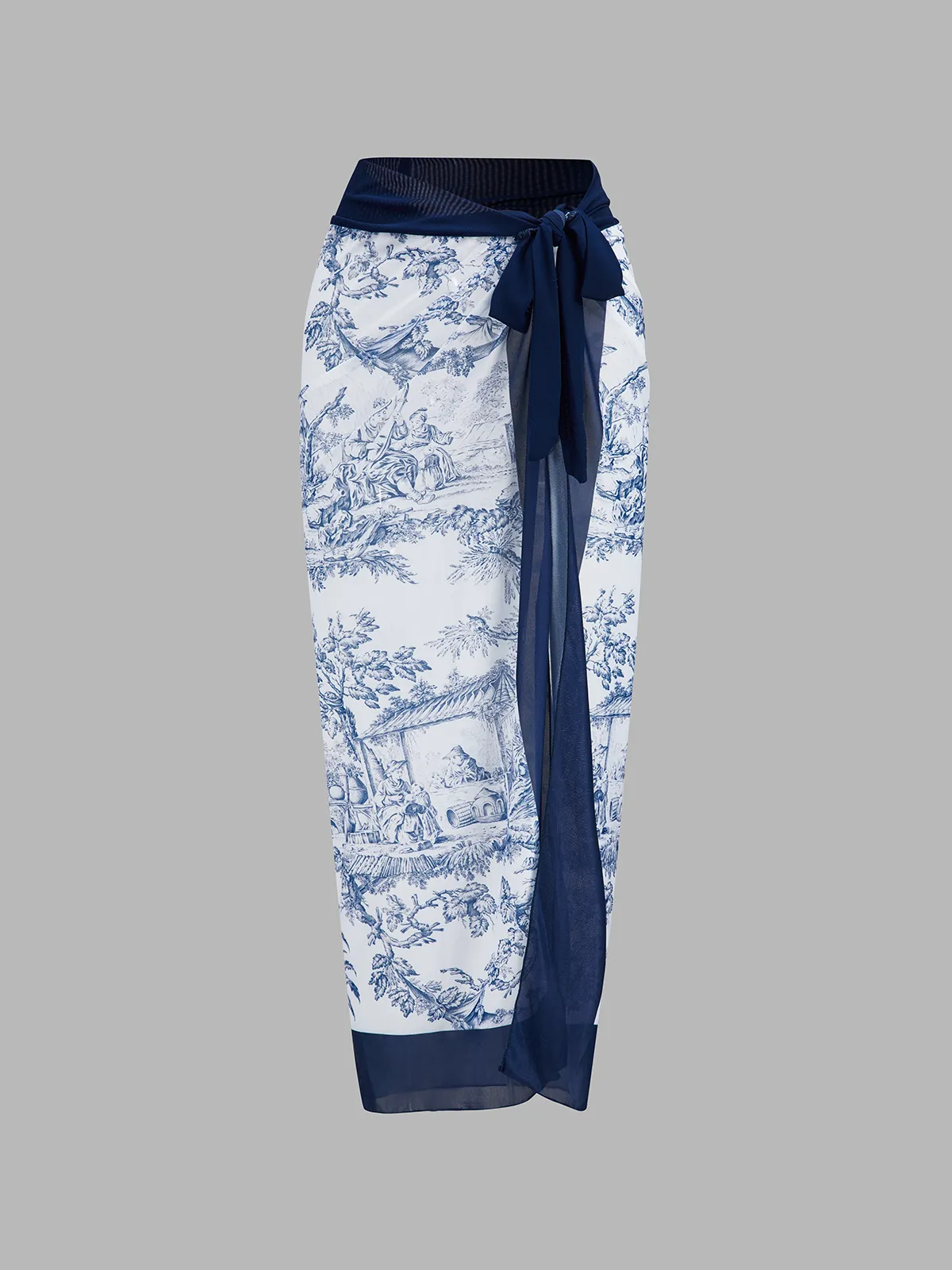 Printed One Piece Swimsuit & Sarong Set sold by COMMENSE product image thumbnail 4