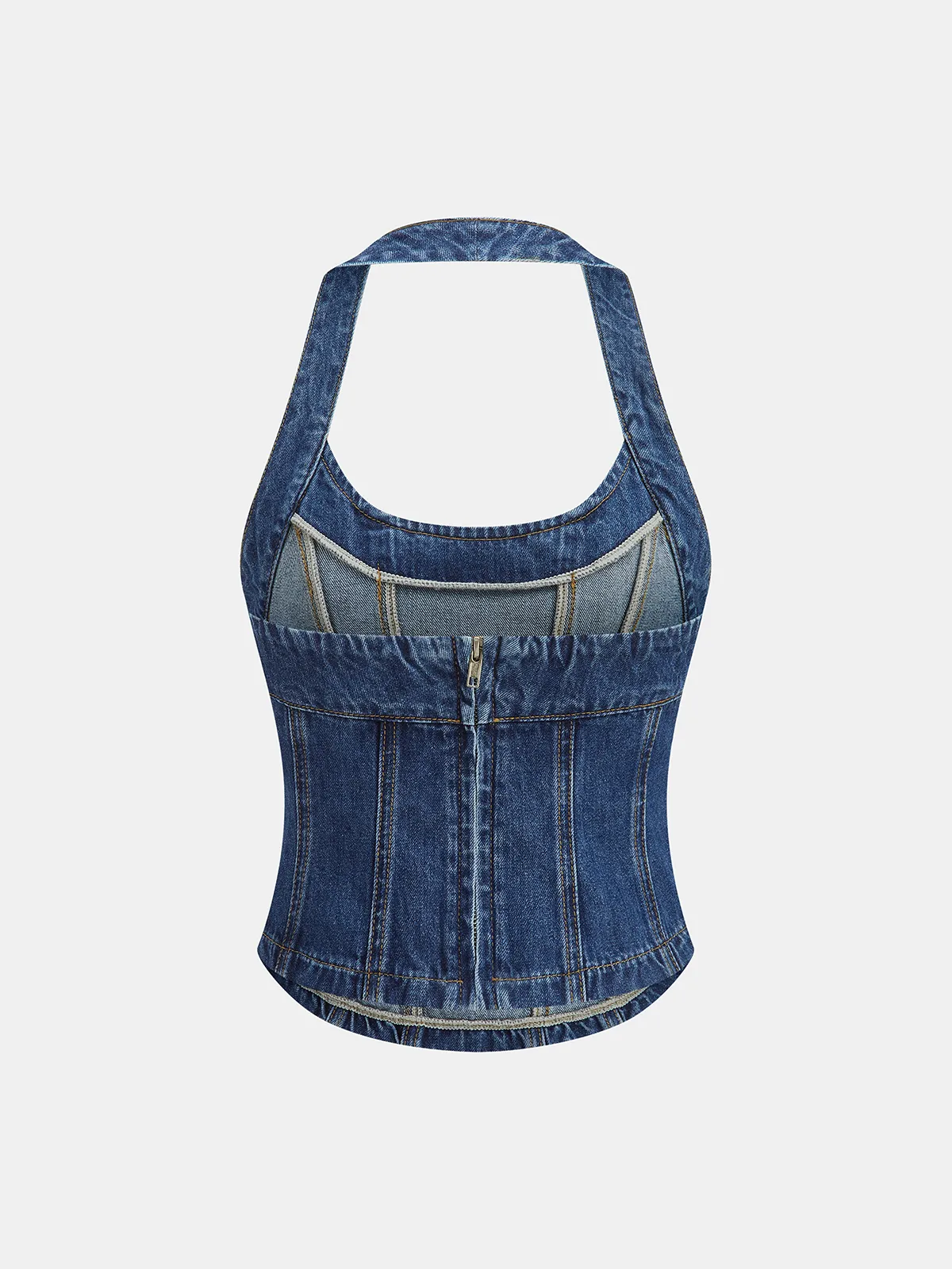 Denim Halter Top & Shorts Set sold by COMMENSE product image thumbnail 4