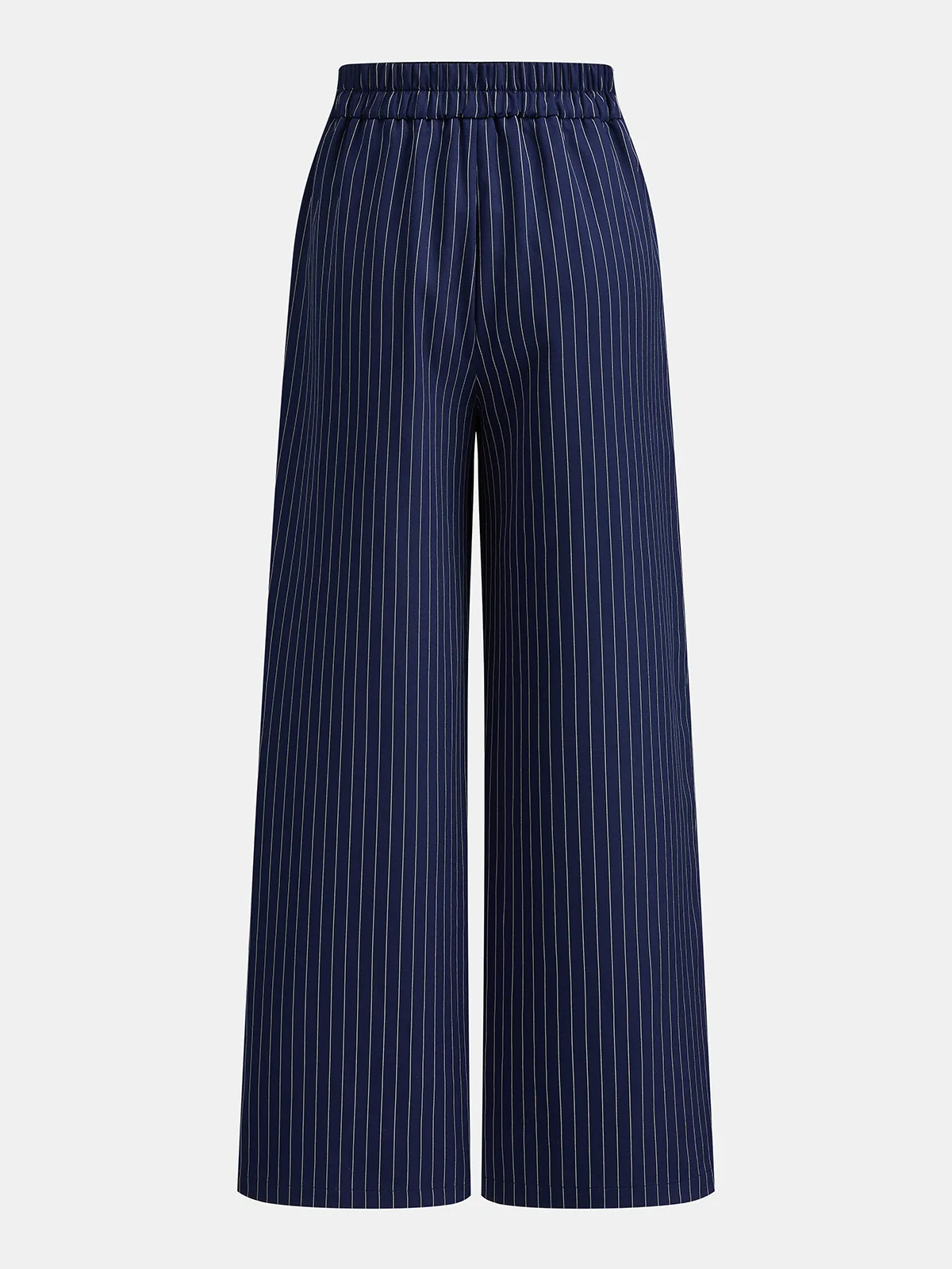 Asymmetric Pinstripe Top & Pleated Pants Set sold by COMMENSE product image thumbnail 5