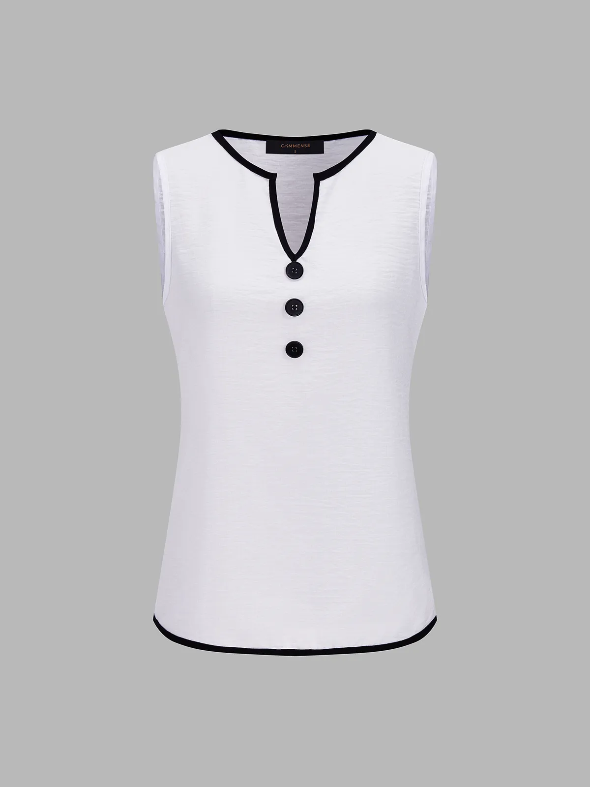 Contrast Trim Top & Elastic Waist Pants Set sold by COMMENSE product image thumbnail 3