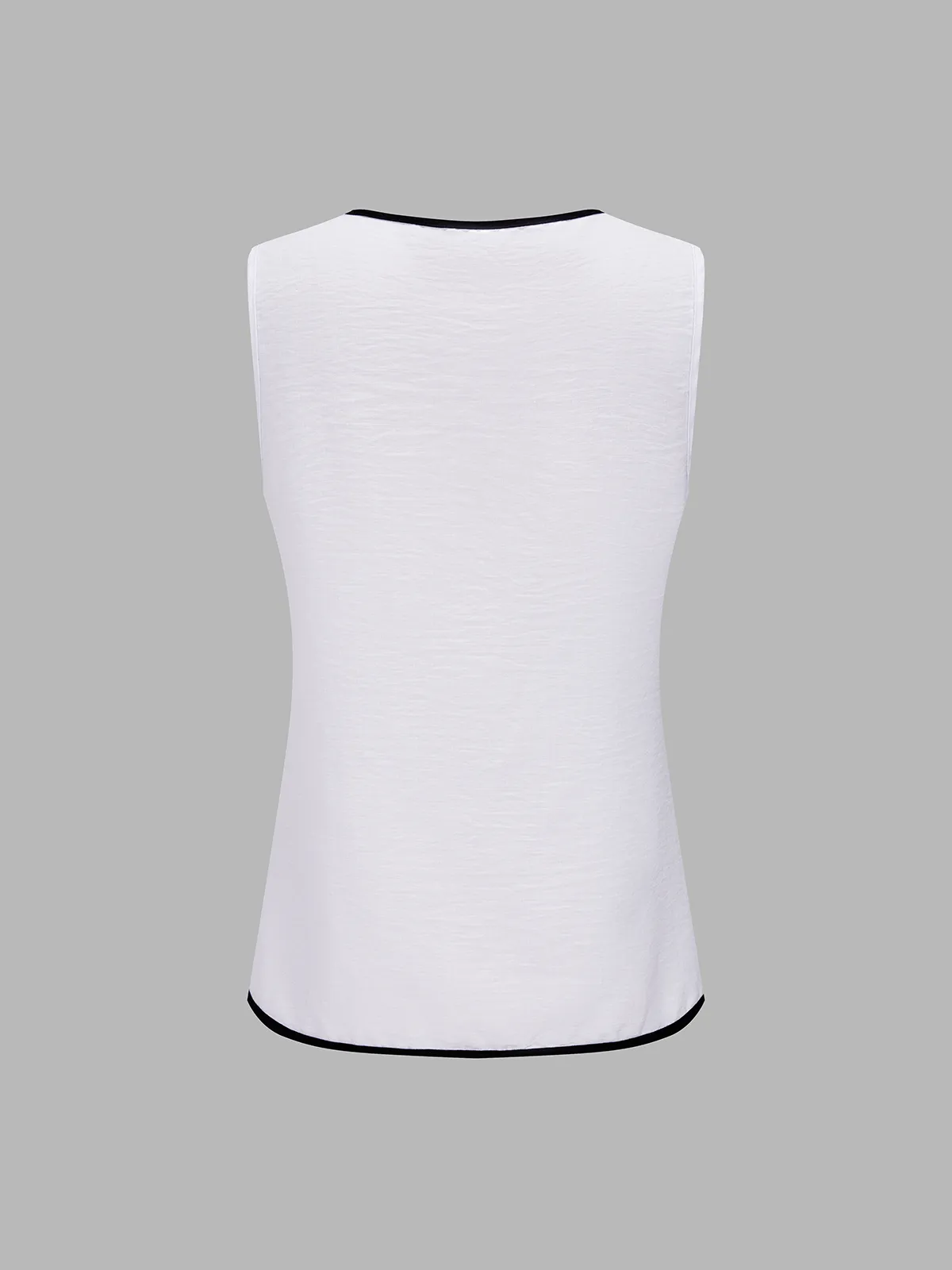 Contrast Trim Top & Elastic Waist Pants Set sold by COMMENSE product image thumbnail 4