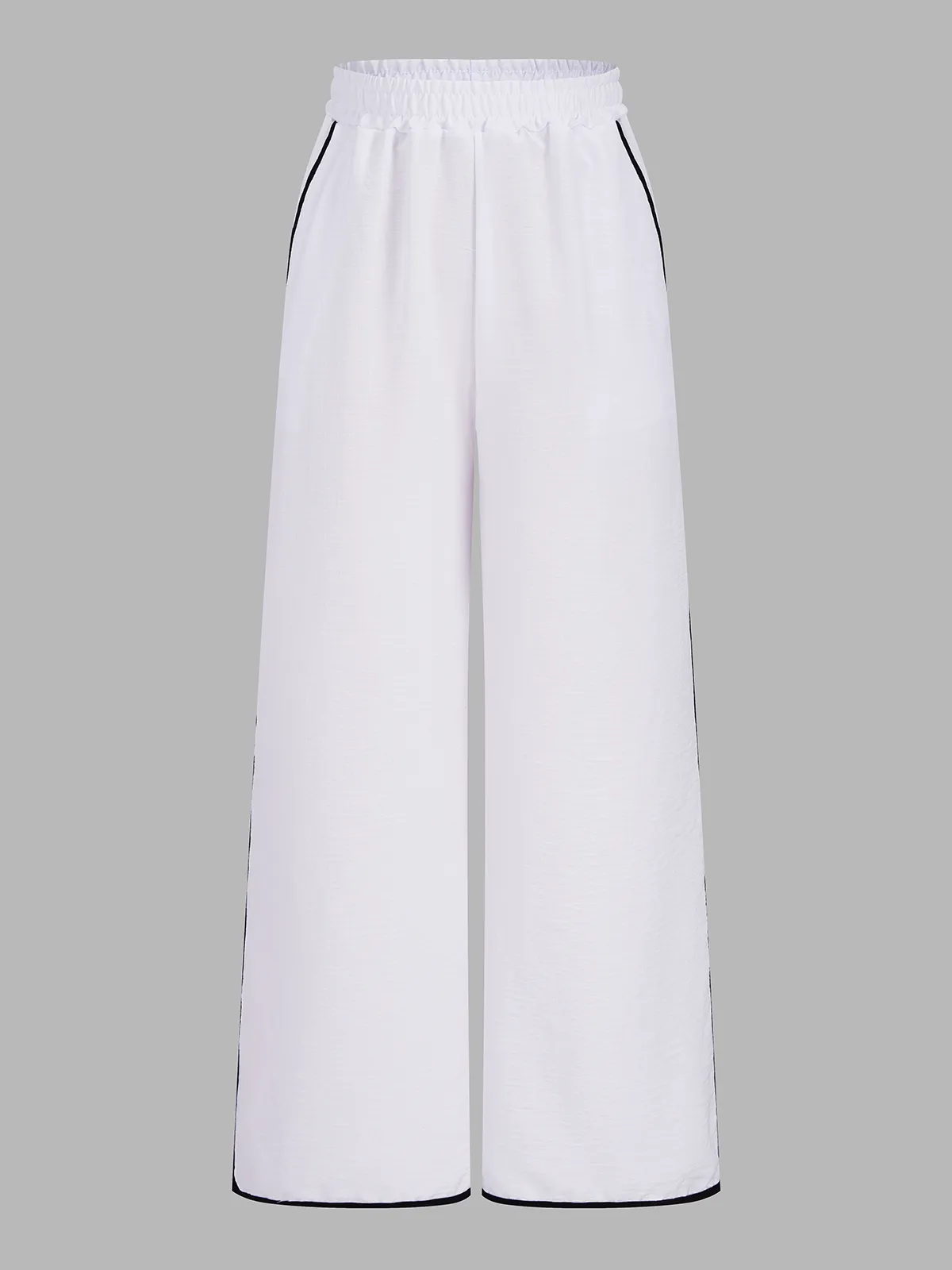Contrast Trim Top & Elastic Waist Pants Set sold by COMMENSE product image thumbnail 5