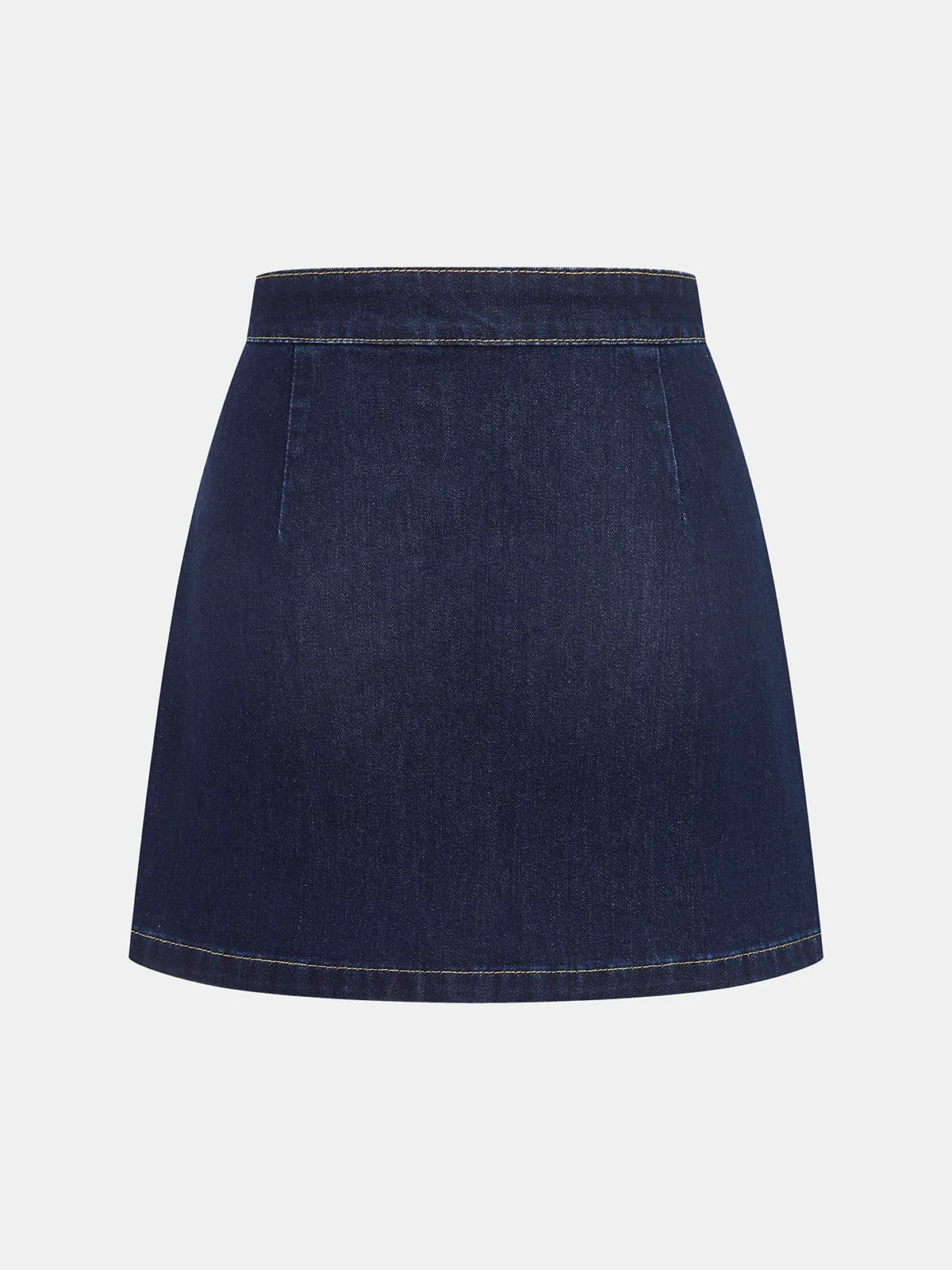 Denim Square-Neck Vest & Mini Skirt Set sold by COMMENSE product image thumbnail 5